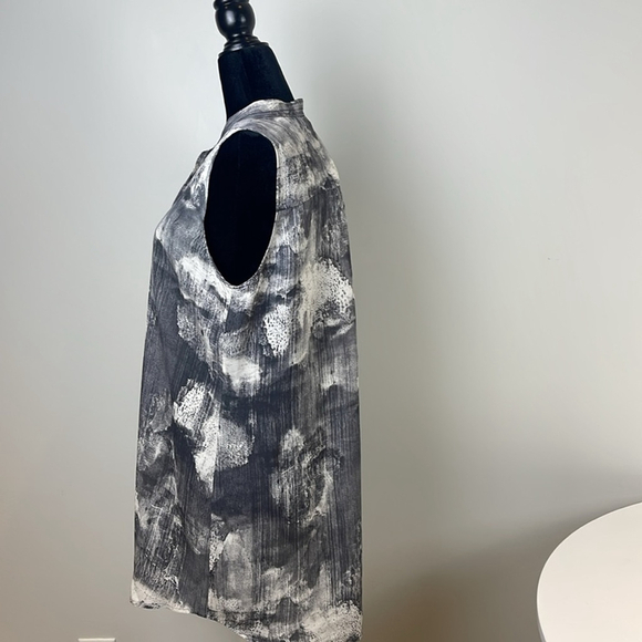 Eileen Fisher Shirt Women Ink Blot Silk Tunic Sleeveless Art to Wear - Picture 4 of 9